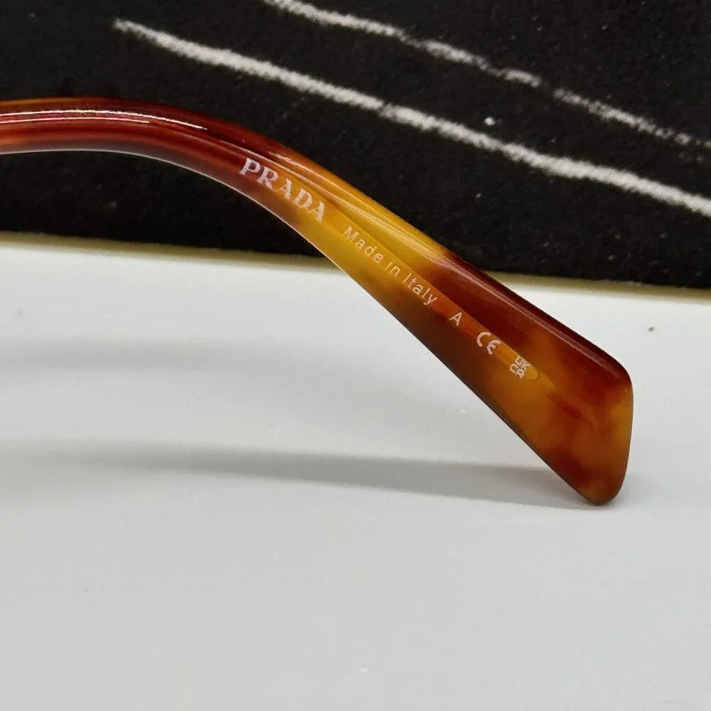 NEW PRADA PRA53V 5AK1O1 EYEGLASSES PR A53V 5AK1O1 GOLD UNISEX EYEWEAR VPR A53 5A